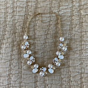Pearl and crystal statement necklace
